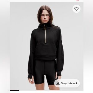 lululemon athletica Black Scuba Half Gold Zipper